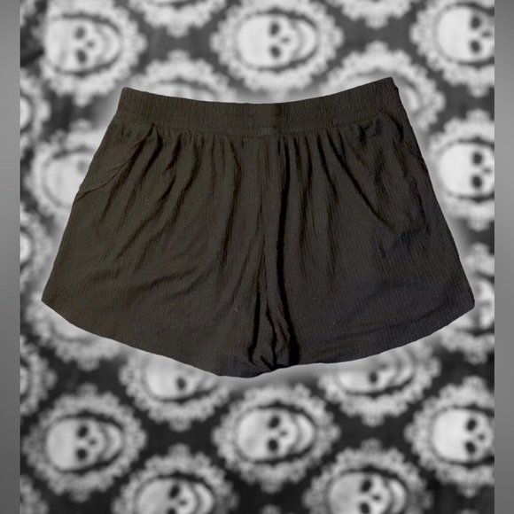 SMALL active stretchy, comfy, movable black flowy off brand lululemon shorts! - Picture 2 of 3